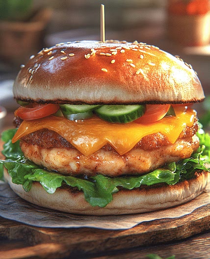 Healthy Homemade Chicken Burger