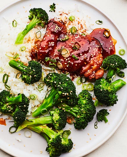 Soy-Glazed Chicken With Broccoli