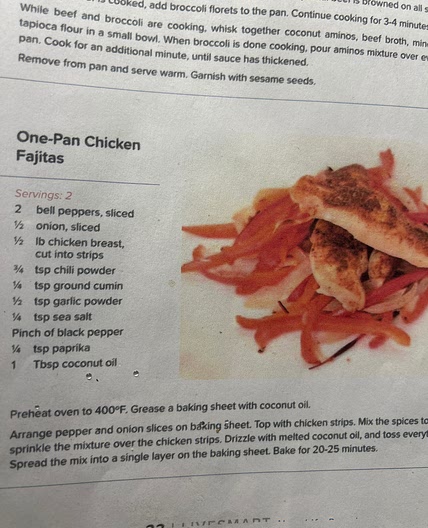 One Pan chicken fajitas