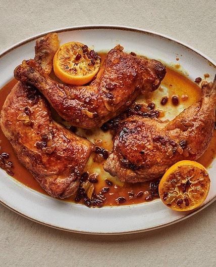 Tangy Vinegar Chicken With Barberries and Orange