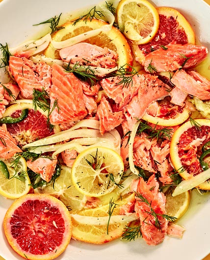 Slow-Roasted Salmon With Fennel, Citrus, and Chiles