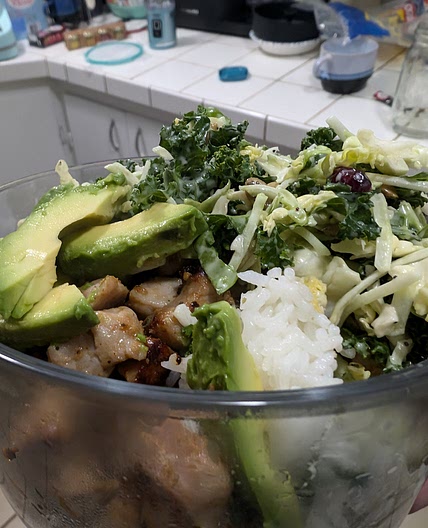 Seared Pork Bites with Grains and Greens