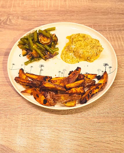 Filet de dinde et sauce crémeuse au basilic