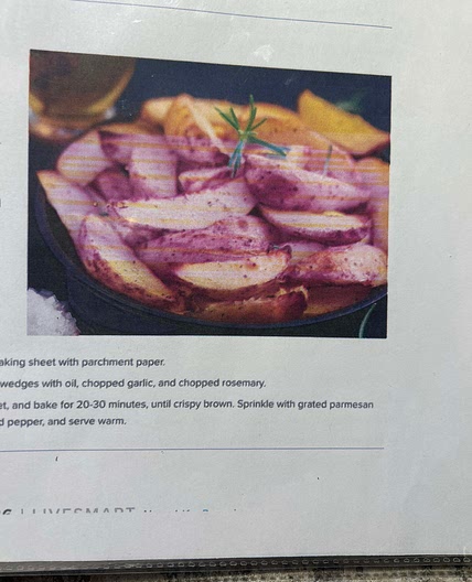 Toasted garlic and rosemary potato wedges