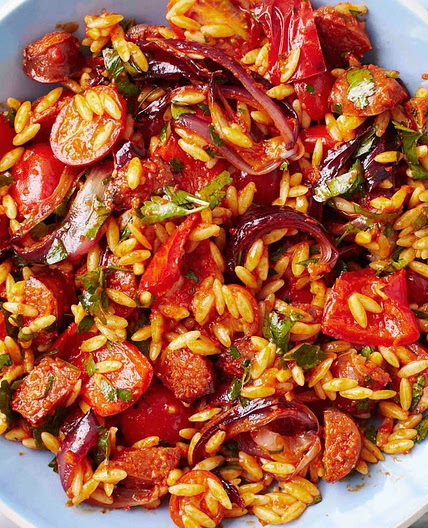 Vegan chorizo orzo
