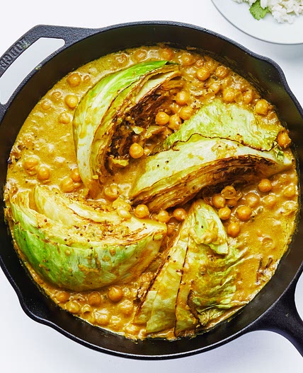 Turmeric and Coconut-Braised Cabbage With Chickpeas