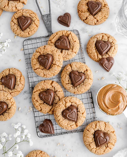 Valentine’s Day Peanut Butter Heart Cookies