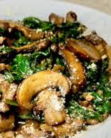 1 Mushrooms and spinach