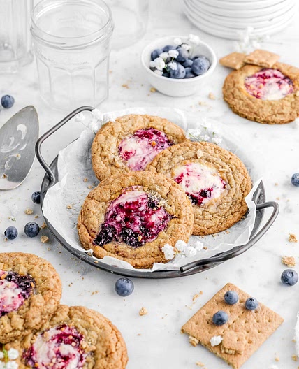 Blueberry Swirl Cheesecake Cookies