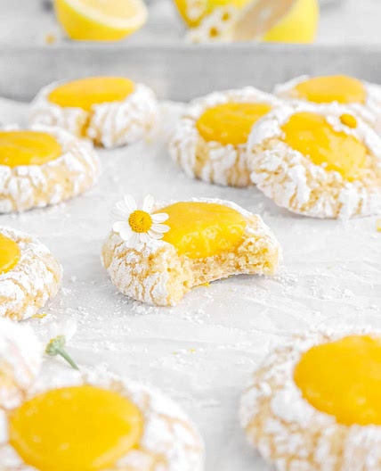Lemon Curd Thumbprint Cookies