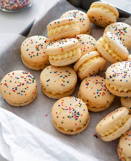 Birthday Cake Macarons