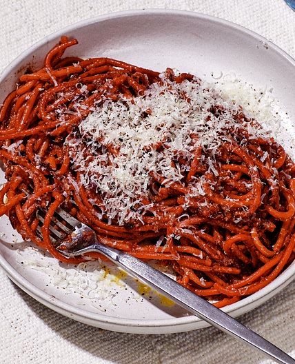 Beet and Mushroom Miso Ragù