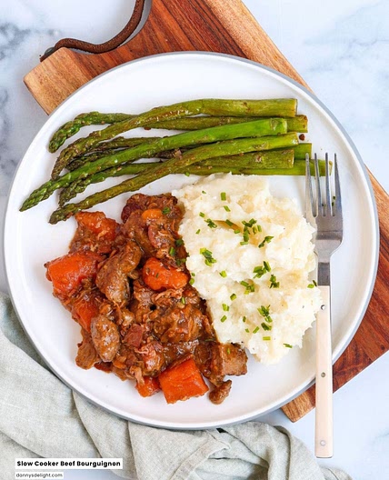 Slow Cooker Beef Bourguignon