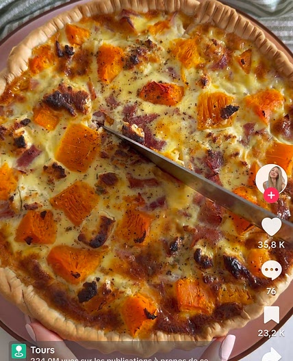 Quiche butternut boursin jambon