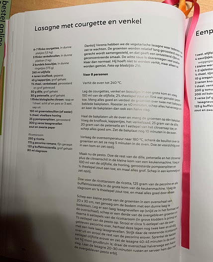 Lasagne met courgette en venkel