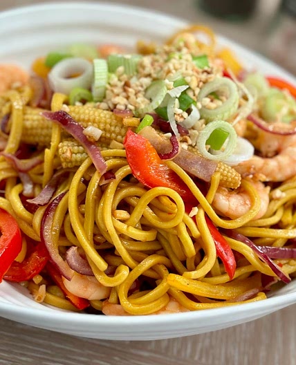 Air Fryer Prawn Noodles