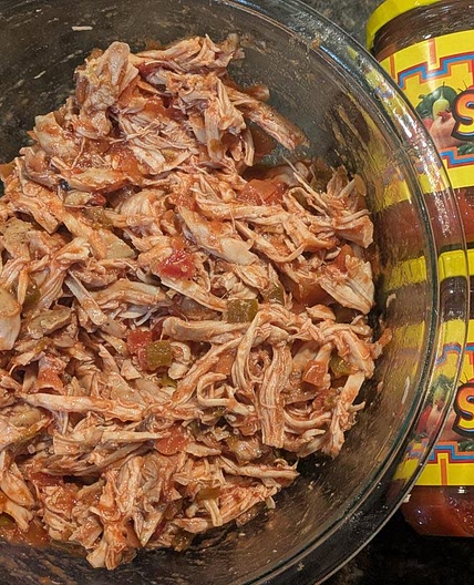 2 Ingredient Salsa Chicken