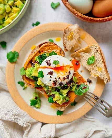 Avocado Toast With Poached Egg