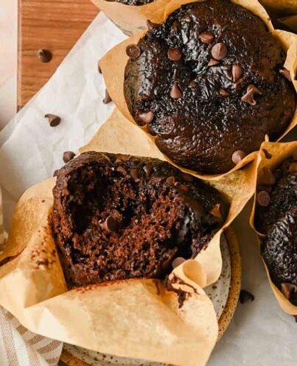 Chocolate Banana Protein Muffins