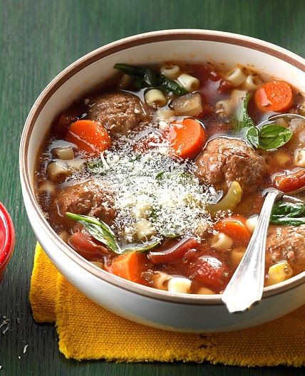 Slow-Cooked Meatball Soup