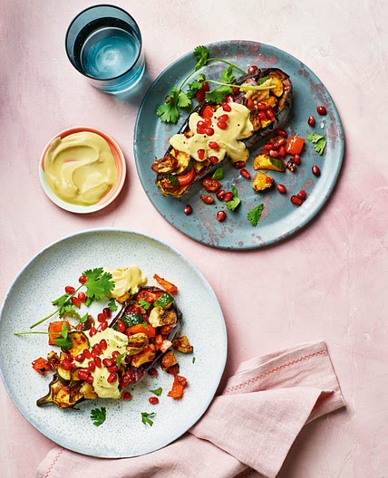 Air Fryer Stuffed Aubergine