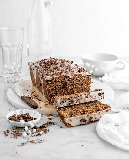 Chocolate Chunk Espresso Sour Cream Loaf Cake