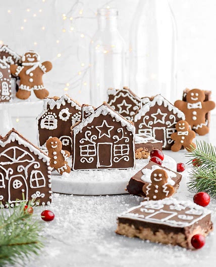 Chocolate Covered Gingerbread Spiced Rice Krispie Treats
