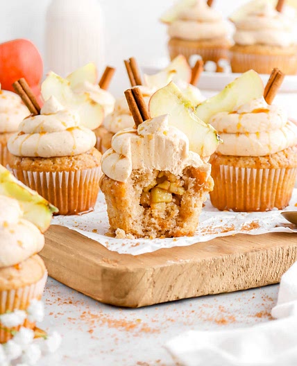 Apple Pie Cupcakes with Spiced Cider Buttercream