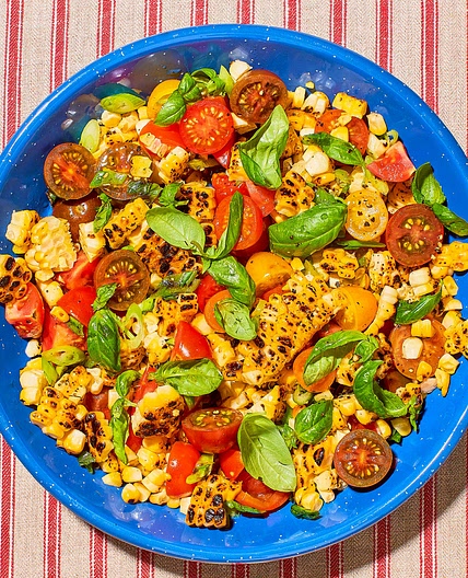 Blistered Corn and Scallion Salad