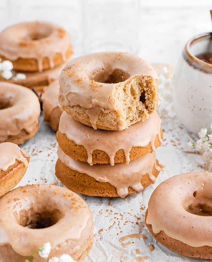 Baked Apple Cider Donuts with Spiced Cider Glaze