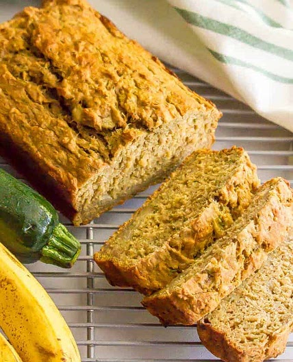Whole wheat zucchini banana bread