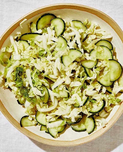 Napa Cabbage and Cucumber Slaw