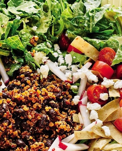 Vegetarian Taco Salad With Creamy Avocado-Lime Dressing