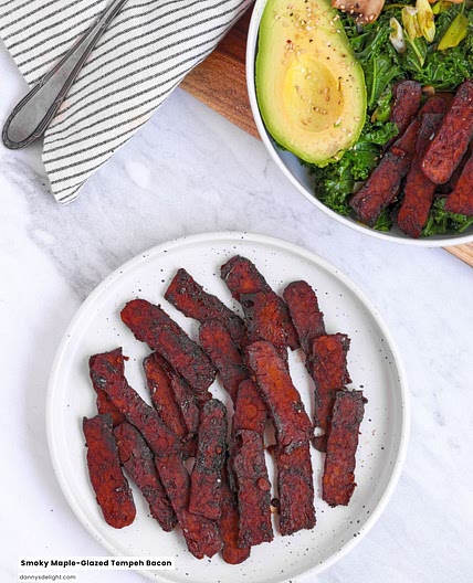 Smoky Maple-Glazed Tempeh Bacon