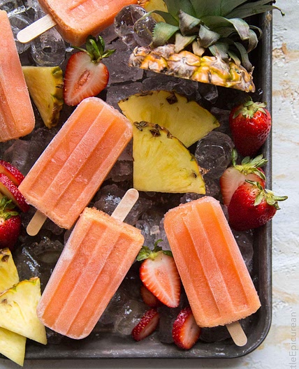 Passion Fruit Rosé Popsicles