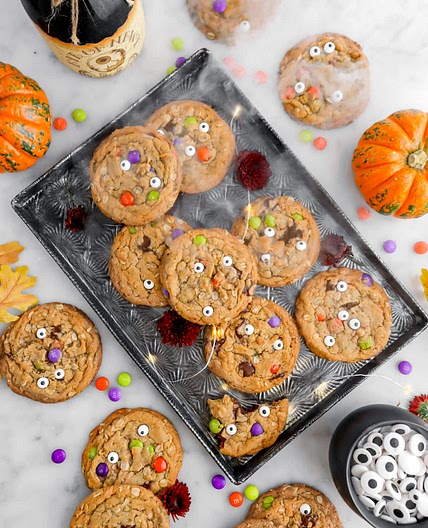 Spooky Halloween Monster Cookies