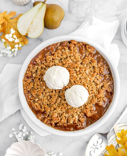 Spiced Maple Pear Crisp