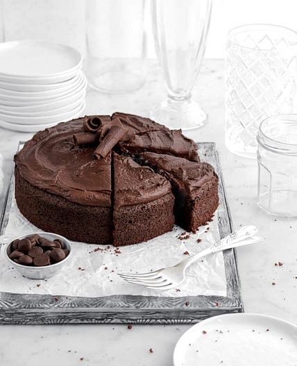 Dark Chocolate Fudge Cake