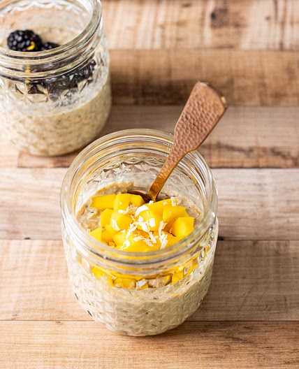 Dairy Free Gluten Free Protein Overnight Oats (4 Ways)