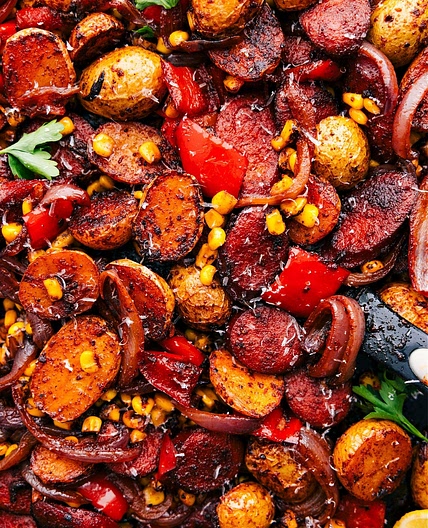 Sausage, Potatoes, and Corn