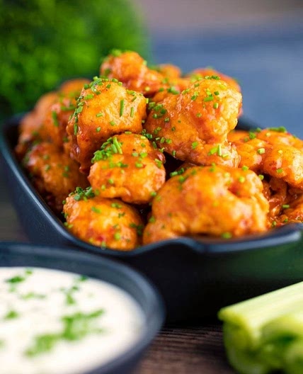 Air fryer buffalo cauliflower wings