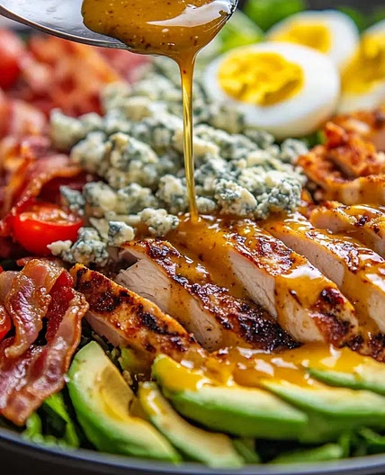 Delicious Chicken Cobb Salad with Honey Dijon Dressing 🍗🥗