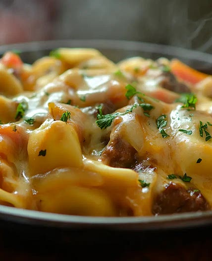 Cheesesteak Tortellini in Rich Provolone Sauce: The Ultimate Comfort Food