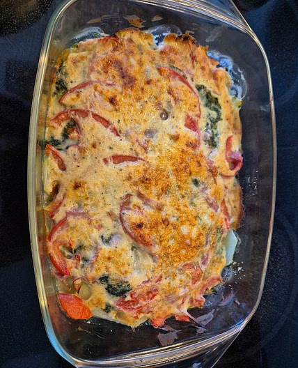 Kohlrabi-Spinat-Auflauf