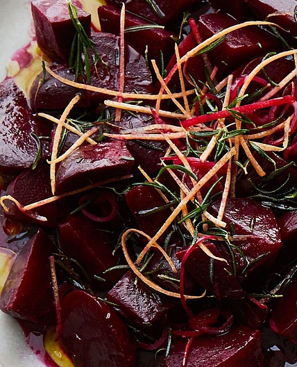 Roasted Beets with Grapefruit and Rosemary
