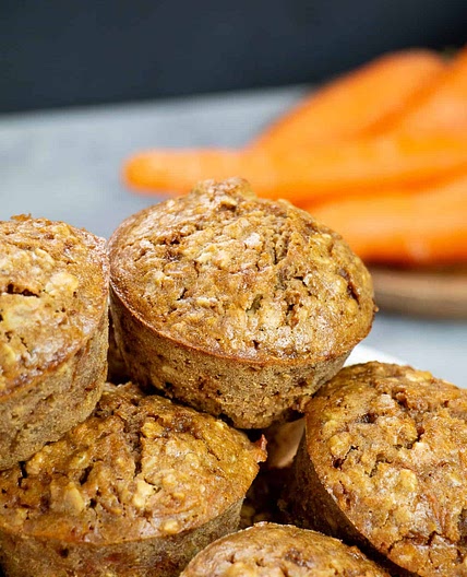 Ultra Moist Carrot Muffins with Walnuts