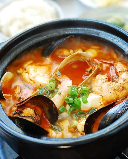Seafood soft tofu stew