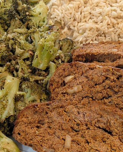 Classic BBQ Meatloaf and Lemon Roasted Broccoli