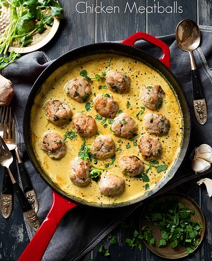 Thai Curry Chicken Meatballs