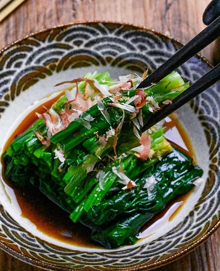 Spinach Ohitashi Recipe (Japanese Spinach Salad in Dashi) 🥬 #sidedish